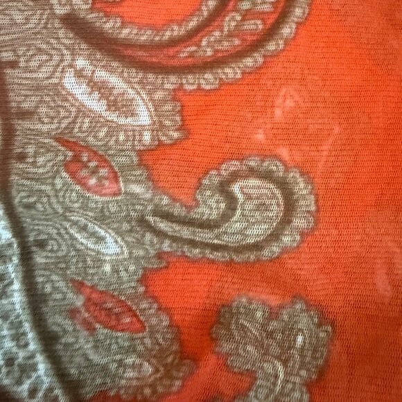 Vintage Dolcetti Womens Paisley Print Sheer Button-Up Top Size S Y2K - Picture 7 of 8